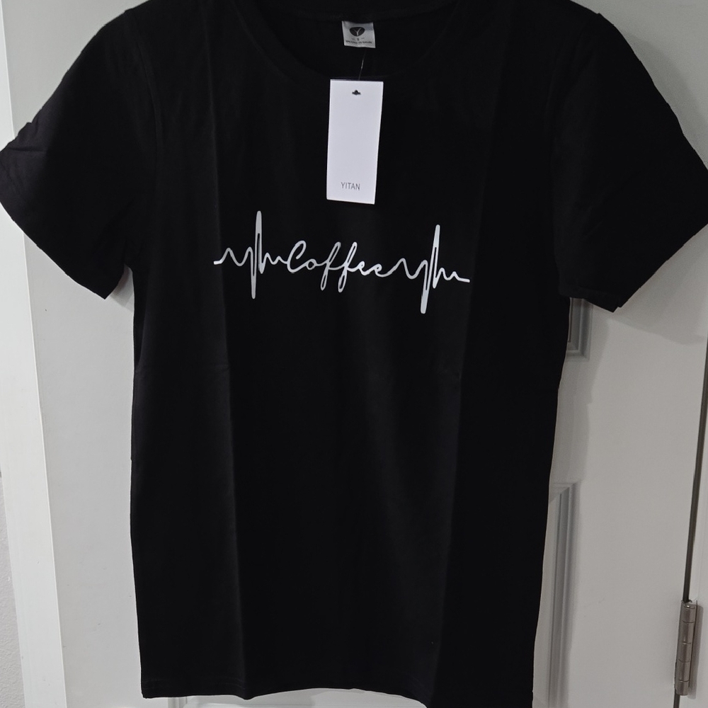 Black Coffee Heartbeat Tee